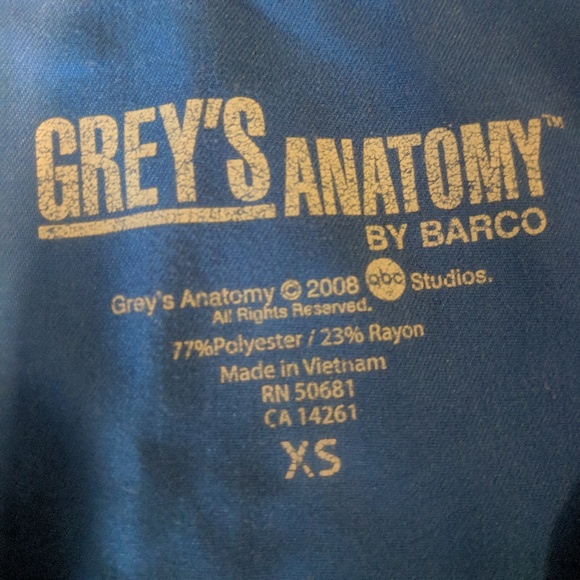 Barco Grey's Anatomy Scrub Top- Royal Blue - Picture 3 of 4